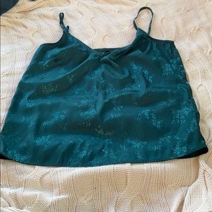 Emerald jacquard strappy cami